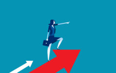 The Manager. Concept business vector illustration. Leadership, Successful, Achievement.