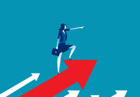 The Manager. Concept business vector illustration. Leadership, Successful, Achievement.