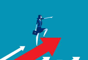 The Manager. Concept business vector illustration. Leadership, Successful, Achievement.