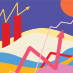 Regional fundraising paints a mixed picture Colourful graphs illustration