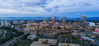 Beautiful Newport Beach in Orange County, Southern California just after sunset.