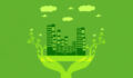 Asia-Pacific lenders tackle the green finance challenge A green city of skyscrapers held aloft in two hands