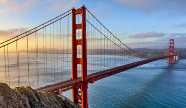 Prologis and GIC launch $1.6bn build-to-suit venture The Golden Gate Bridge and Bay area in San Francisco, California at sunrise