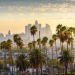 Photo of Downtown Los Angeles at sunset.