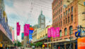 View of David Jones building on Bourke Street Mall, Melbourne