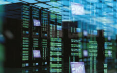 Demand for data center development is outpacing supply Image of the inside of a data center image.