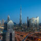 Image of the stunning high-rise skyscrapers of Dubai’s financial district, showcasing modern architecture and the vibrant economic hub of the city.