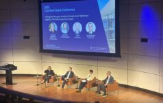 From left to right: Carey Doyle, managing director at Pennybacker Capital; Ira Shaw, partner at Arctos Partner; Robert Kohn, managing partner at Park Madison Partners; and Andrew Silberstein, managing director at Almanac Realty.