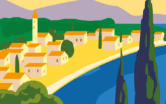 Graphic of a holiday resort/hotel.