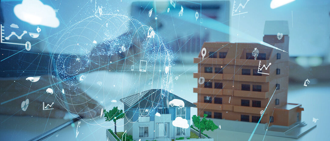 Residential buildings and communication network