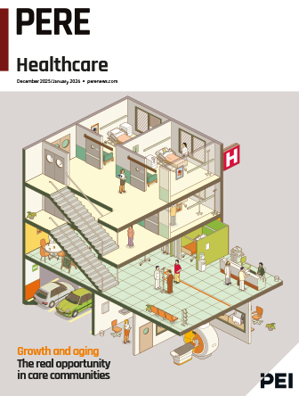 PERE Healthcare report December 2025/January 2026 magazine cover