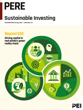 PERE Sustainable Investing 2025 report mag cover