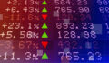 Listed stock exchange tickers display rising and falling prices, for the Private Markets 2030 Public Markets theme