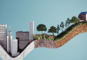 sustainable investing in real estate shown on a line chart