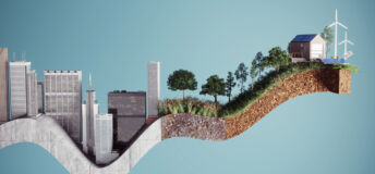 sustainable investing in real estate shown on a line chart