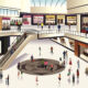 A vector illustration of scene inside shopping mall