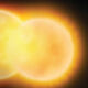 Photo of two stars fusing into one.