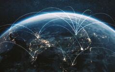 Ares Management on how private capital is stepping in where banks ease off Visualization of a connected digital globe.