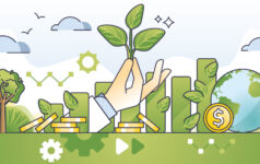 Illustration representing green finance.