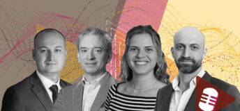 PERE Credit's deputy editor Randy Plavajka, Gravis' head of real estate securities Matthew Norris, PERE Deals' reporter Sarah Marx and PEI's editor-in-chief, real estate, Jonathan Brasse