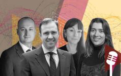 PERE Credit deputy editor Randy Plavajka, PGIM's head of real estate credit strategies Bryan McDonnell, Real Estate Capital Europe deputy editor Lucy Scott and PERE senior reporter Silvia Saccardi.