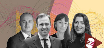 PERE Credit deputy editor Randy Plavajka, PGIM's head of real estate credit strategies Bryan McDonnell, Real Estate Capital Europe deputy editor Lucy Scott and PERE senior reporter Silvia Saccardi.