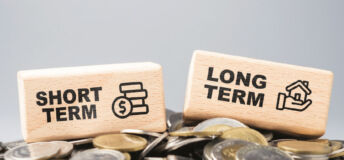 Image of blocks depicting short term and long term lending.