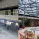 Before and after of the Nuga Castellana redevelopment, which unified several buildings into an office, residential, restaurant and retail destination in Madrid’s Chamartín district.