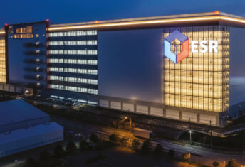 The ESR Higashi Ogishima Distribution Center, a nine-story, state-of-the-art logistics facility in Kawasaki, Greater Tokyo, is one of the largest modern seismic-isolated DCs in Japan