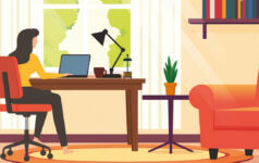Matter Real Estate on why Europeโs residential mid-market matters Illustration of a person working from home.