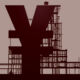An illustration of the Yen symbol surrounded by scaffolding