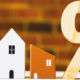Image of houses with a percent block next to them.