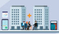 LaSalle Investment Management on core real estate being back on investors’ agendas Illustration of medical buildings.