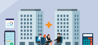Illustration of medical buildings.