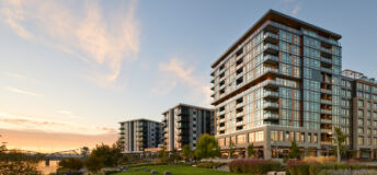 Built on the banks of the Columbia River in Vancouver, Washington, the 12-story, 363,000-square-foot Springs at the Waterfront senior-living community offers 250 independent, assisted living and memory care units