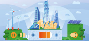 Illustration of a power plant.