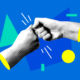 H1’s 10 biggest deals nearly doubled in size compared with 2025 Two halftone hands making fist bump. Friendly greeting gesture. Teamwork. Congratulations on success. Two people holding fists together. Fist collision. Modern collage. Partnership