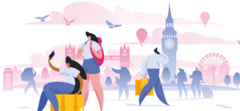 Landmark Properties’ CIO on investing in US and UK student housing Image of student backpackers walking around London, tourist, site seeing